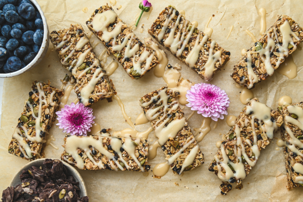 Blueberry Granola Bars – Rawcology Inc