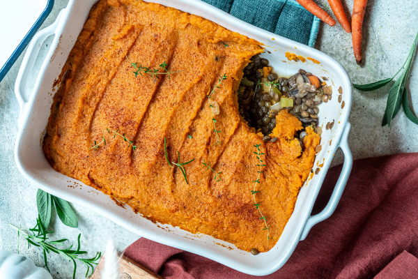 Plant Based Sweet Potato Shepherd's Pie