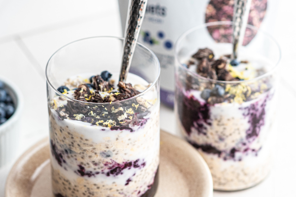 Blueberry Yogurt Overnight Oats – Rawcology Inc