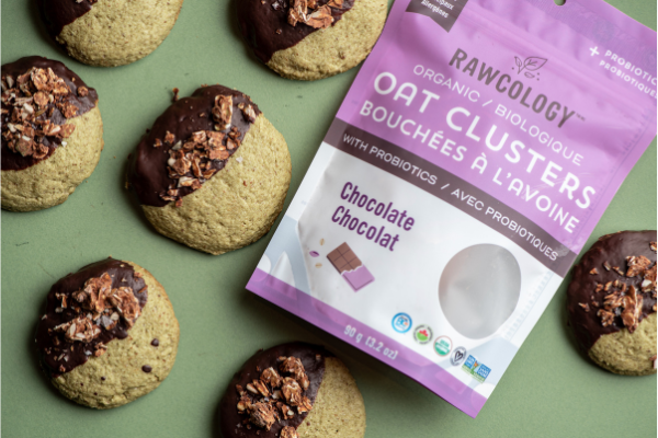 Chocolate Dipped Matcha Cookies