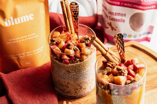 Pumpkin Spice Chia Pudding Oats Parfait