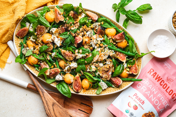 Cantaloupe Fig and Green Bean Salad