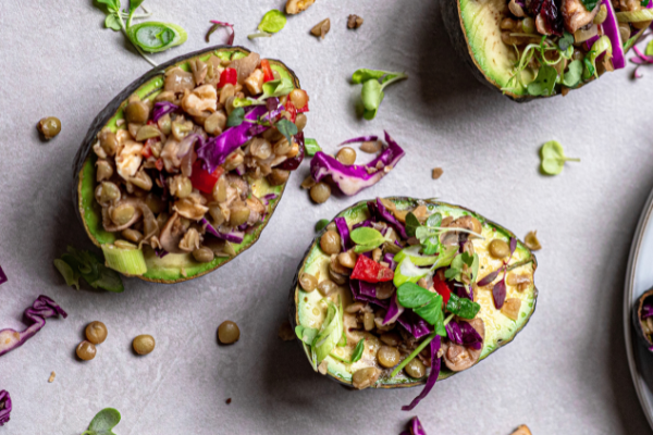 Cinco de Mayo Lentil Salad Avocado Boats &ndash; Rawcology Inc