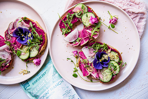 Rawcology Inc | Bagel and Beet Hummus