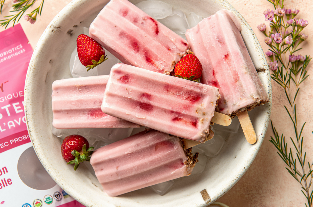 Strawberry Parfait Popsicles – Rawcology Inc