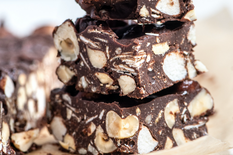 Rocky Road Vegan Fudge