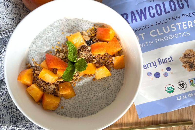 Nectarine Chia Pudding Granola Bowl