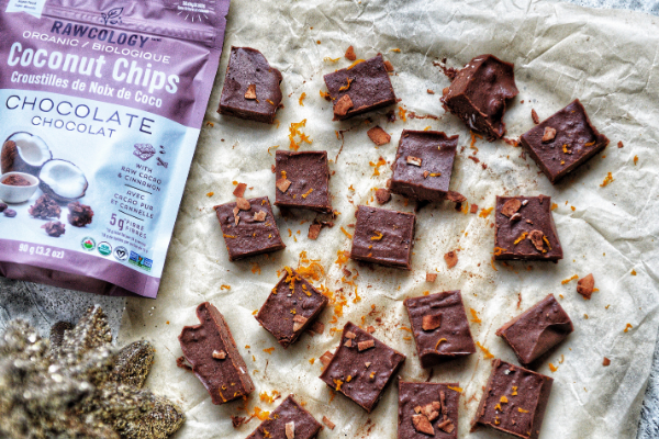 Tangerine Chocolate Freezer Fudge – Rawcology Inc