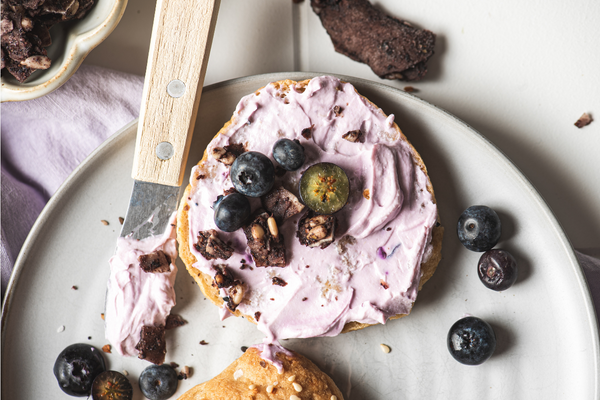 Blueberry Cream Cheese Bagels