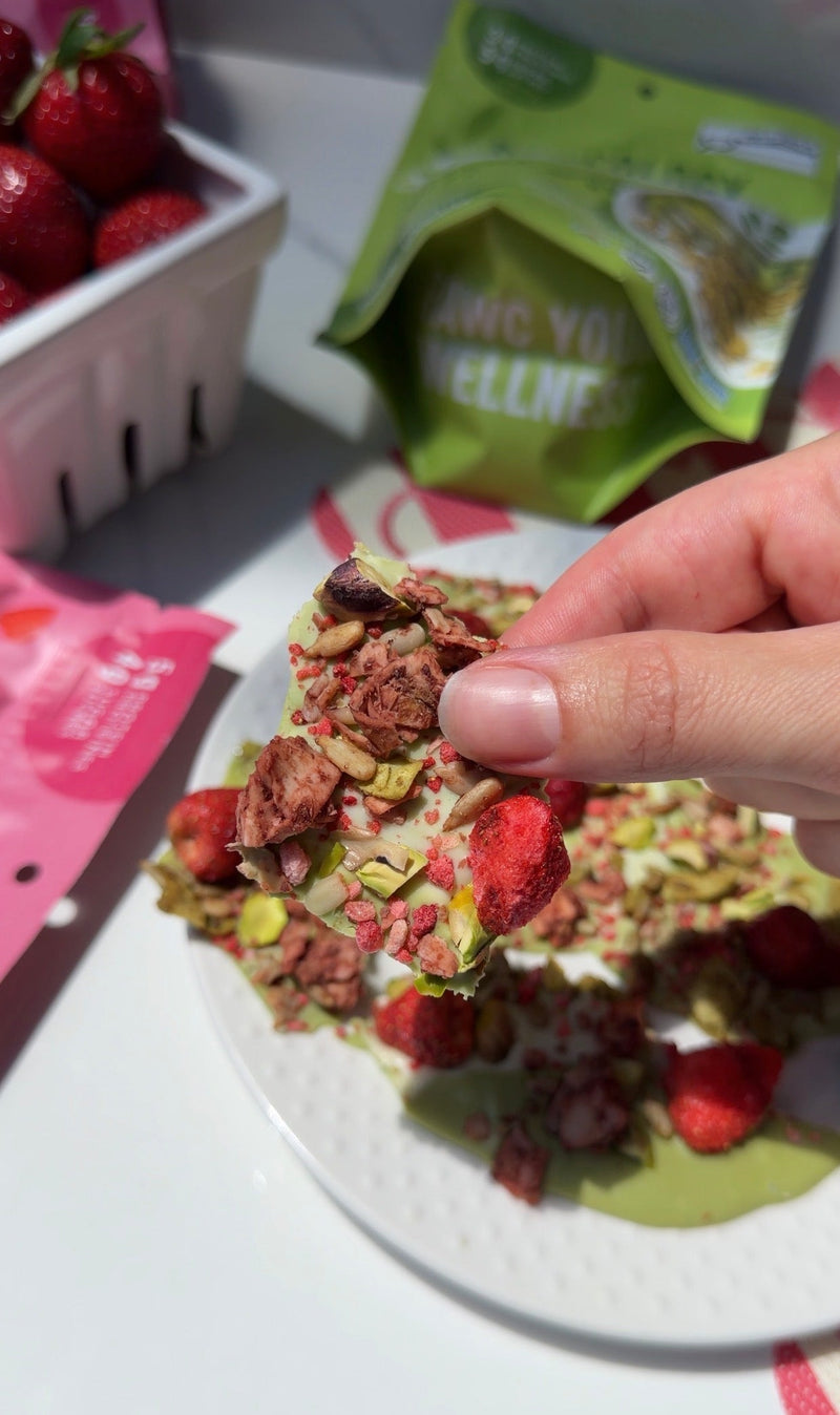 Gluten Free Grain Free Granola Matcha Strawberry Summer Recipes Dessert Recipes