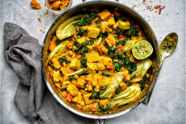Chickpea Bok Choy Coconut Curry