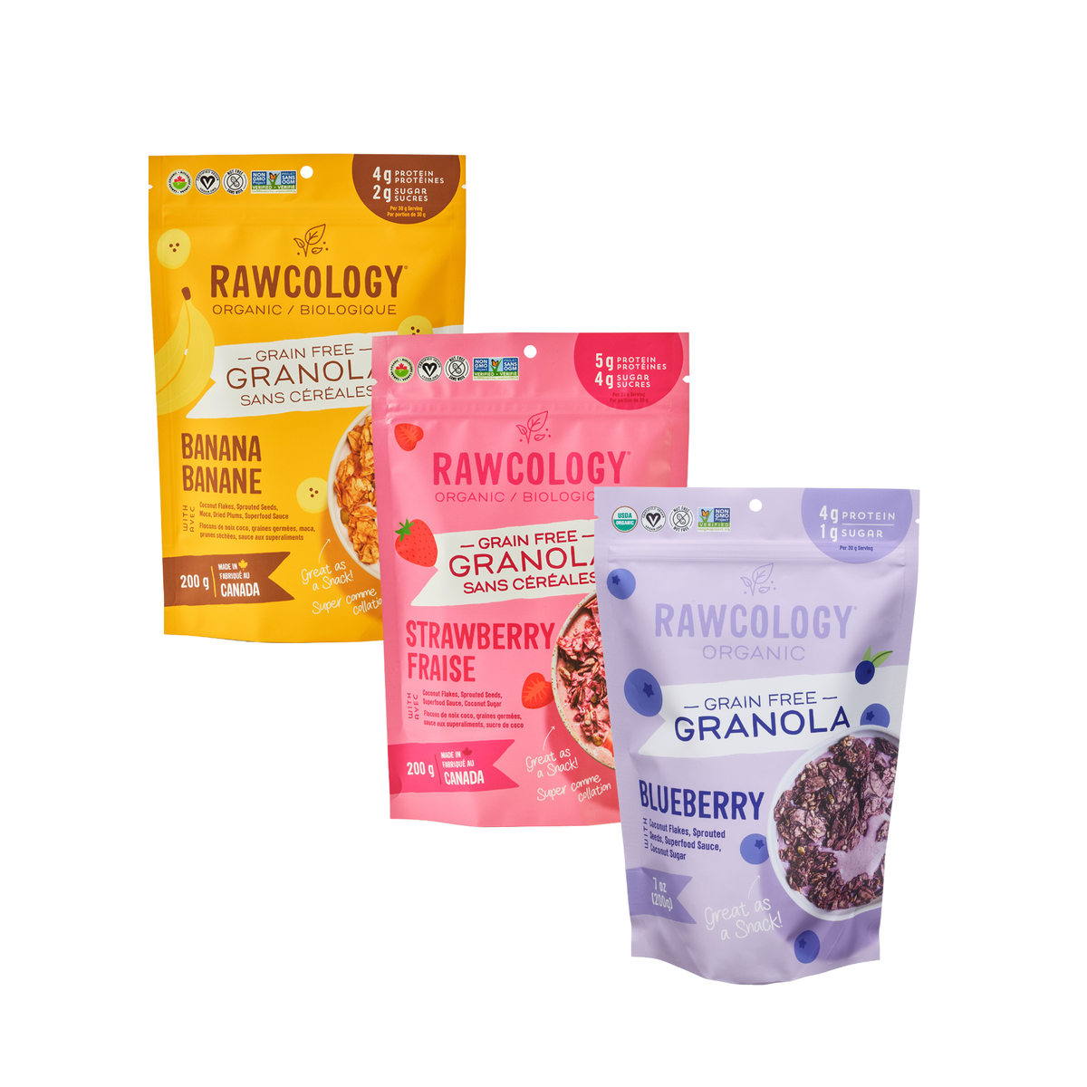 Fruity Grain-Free Granola Bundle | Organic Low Sugar Granola Variety Pack