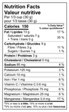 Rawcology Inc. Blueberry with Acai Raw Crunch Granola Nutrition Facts Table